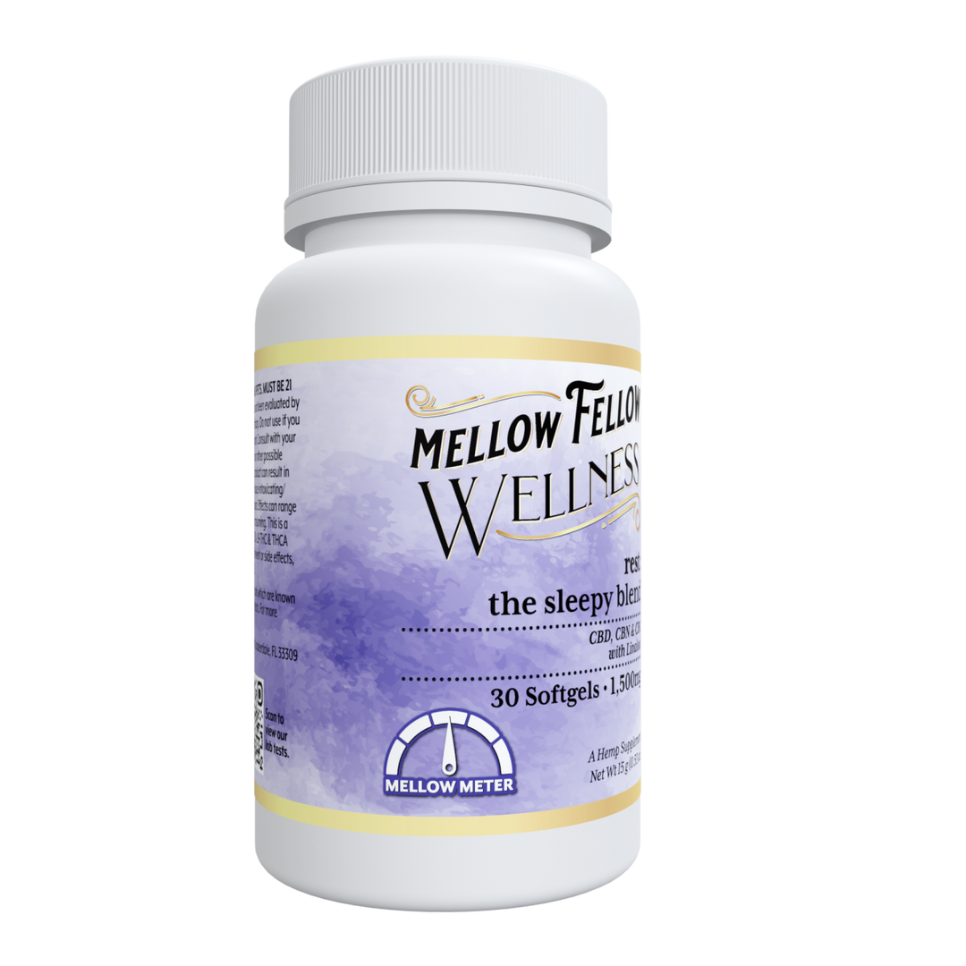 Wellness Softgel Capsules - Rest: The Sleepy Blend - 1500mg - 30 ct - Mellow Fellow