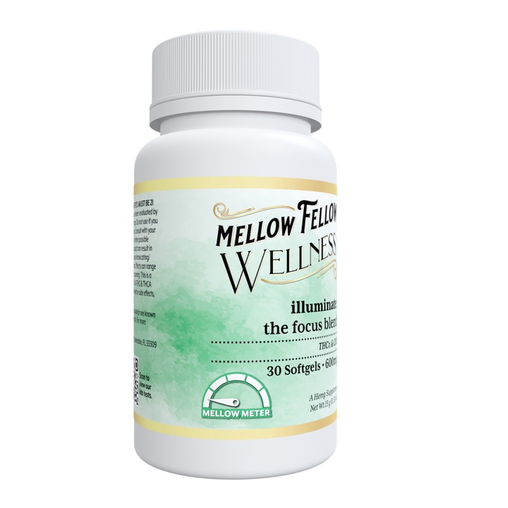 Wellness Softgel Capsules - Illuminate: The Focus Blend - 600mg - 30 ct - Mellow Fellow