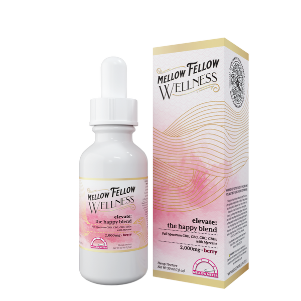 Wellness Tincture - Elevate: The Happy Blend - Berry - 2000mg