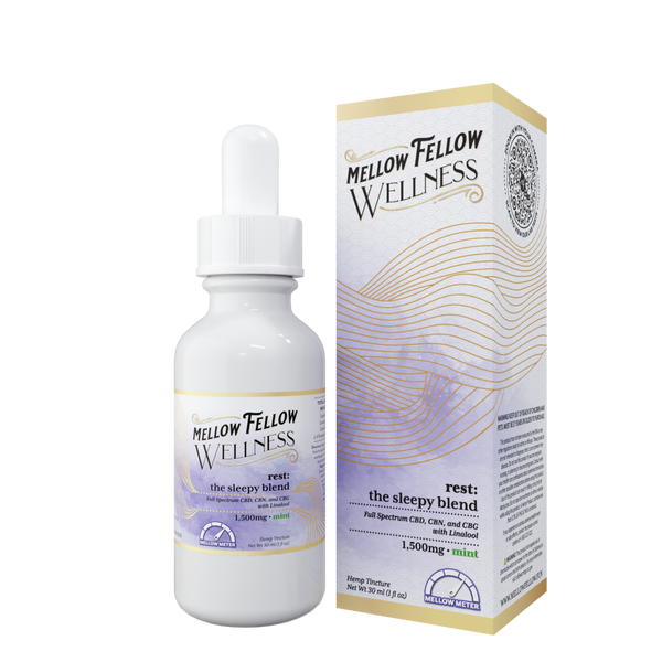 Wellness Tincture - Rest: The Sleepy Blend - Mint - 1500mg