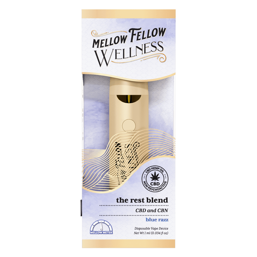 The Rest Blend - 1ml CBD Disposable Vape (Blue Razz) - Mellow Fellow