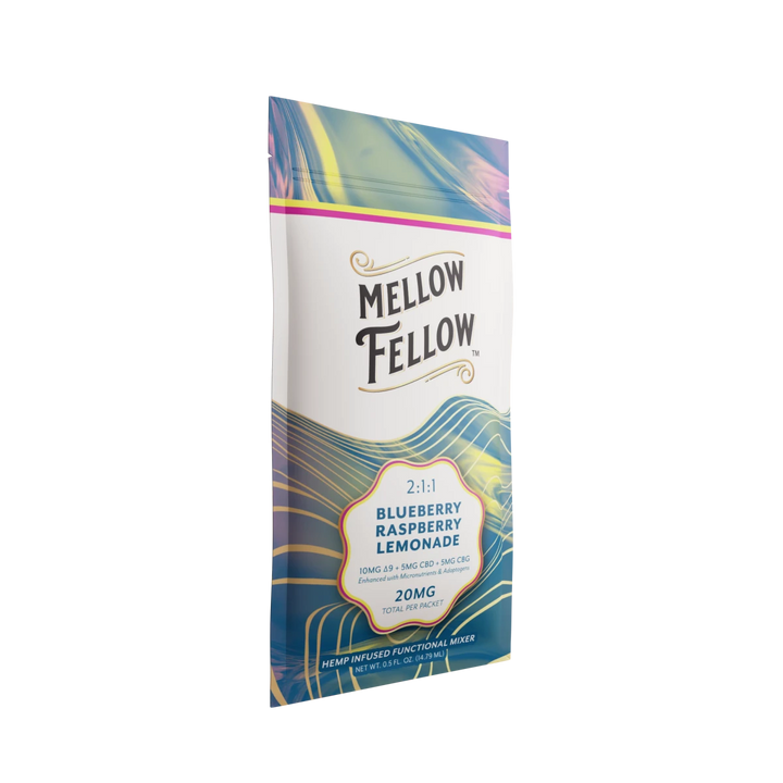 Delta 9 + CBD & CBG Mixers 10pc - Blueberry Raspberry Lemonade - Mellow Fellow
