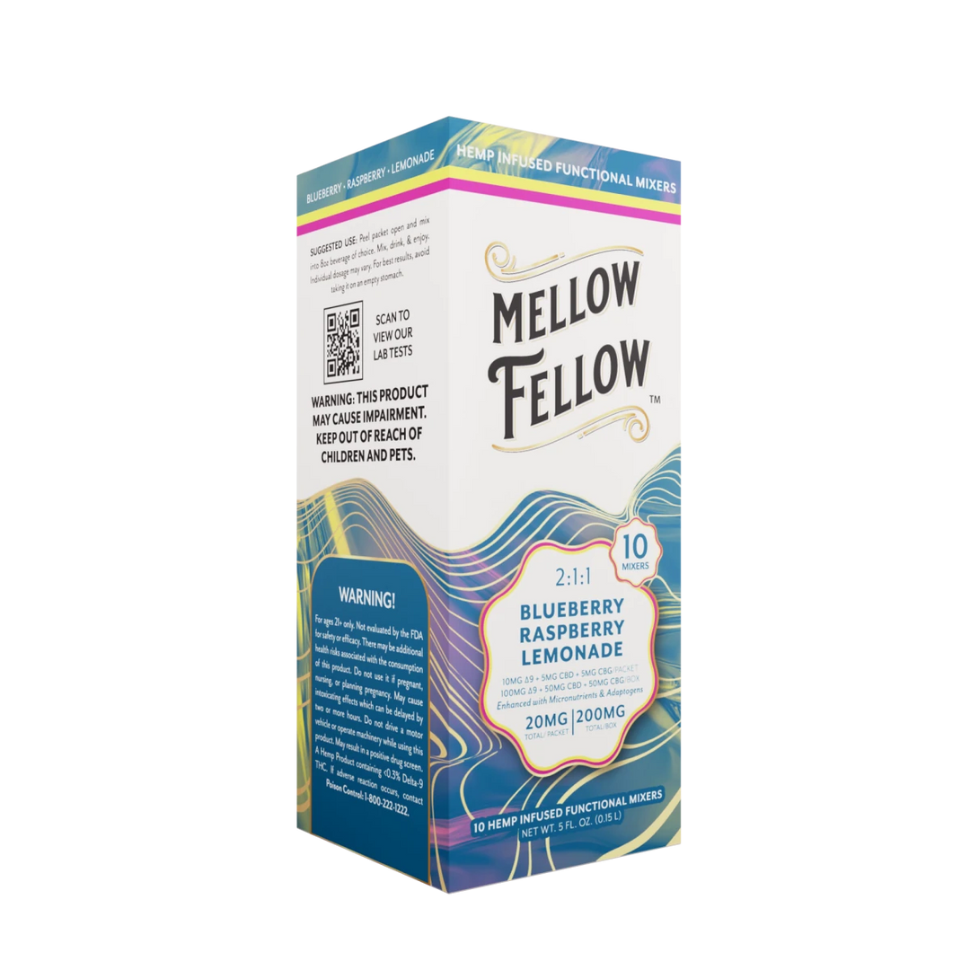 Delta 9 + CBD & CBG Mixers 10pc - Blueberry Raspberry Lemonade - Mellow Fellow