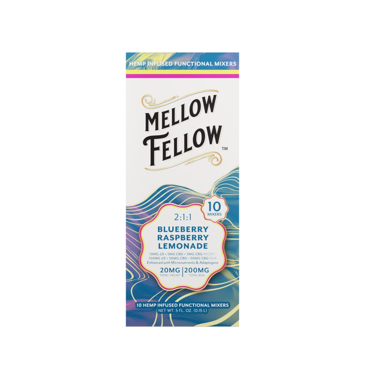 Delta 9 + CBD & CBG Mixers 10pc - Blueberry Raspberry Lemonade - Mellow Fellow
