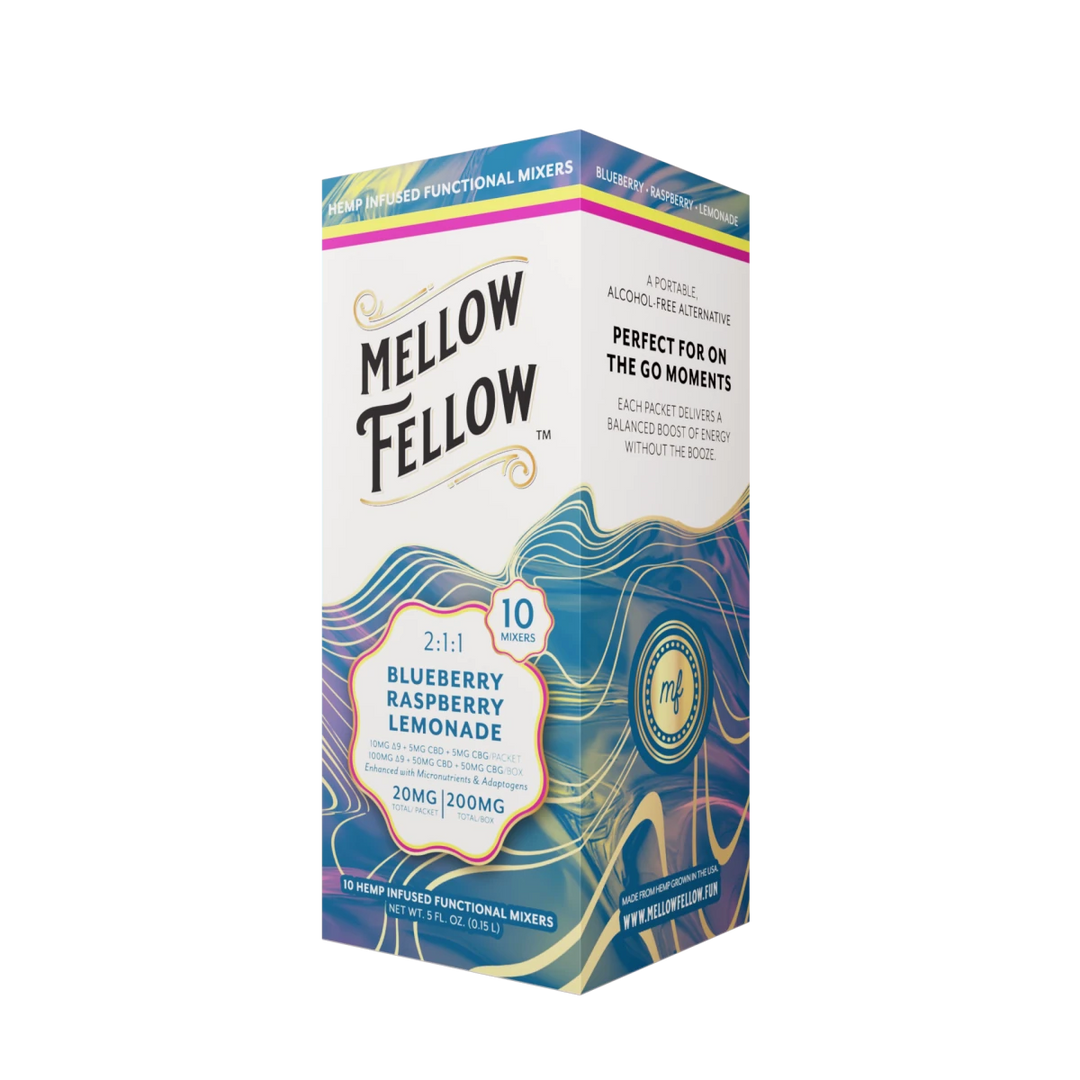 Delta 9 + CBD & CBG Mixers 10pc - Blueberry Raspberry Lemonade - Mellow Fellow