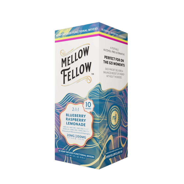 Delta 9 + CBD & CBG Mixers 10pc - Blueberry Raspberry Lemonade - Mellow Fellow