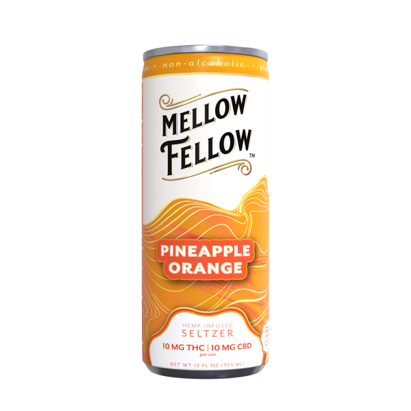 Delta 9 THC + CBD Seltzer Beverage 20MG - Pineapple Orange