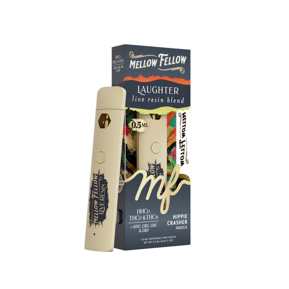 Mellow Fellow vape pen and packaging on a white background