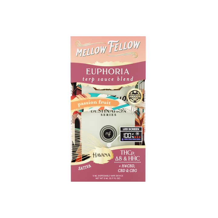 Euphoria Blend - Terp Sauce 5ml Disposable Vape - Passion Fruit (Sativa) - Mellow Fellow