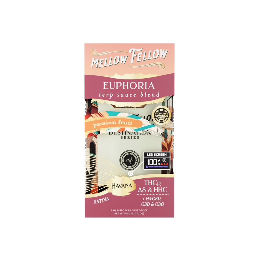 Euphoria Blend - Terp Sauce 5ml Disposable Vape - Passion Fruit (Sativa) - Mellow Fellow