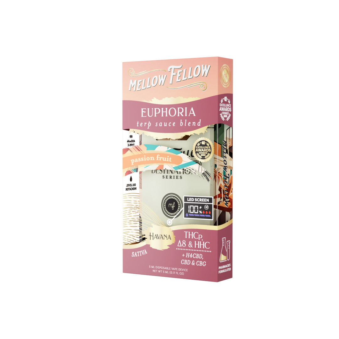 Euphoria Blend - Terp Sauce 5ml Disposable Vape - Passion Fruit (Sativa) - Mellow Fellow