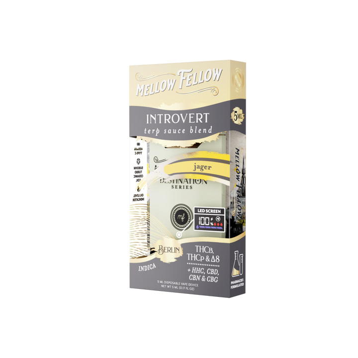 Introvert Blend - Terp Sauce 5ml Disposable Vape - Jager (Indica) - Mellow Fellow Introvert Blend - Terp Sauce 5ml Disposable Vape - Jager (Indica) - Mellow Fellow