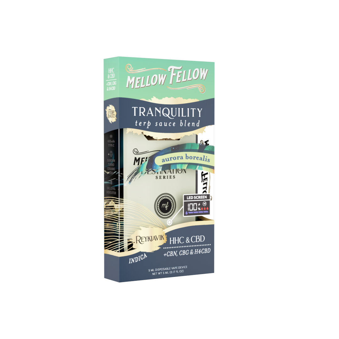 Tranquility Blend - Terp Sauce 5ml Disposable Vape - Aurora Borealis (Indica) - Mellow Fellow