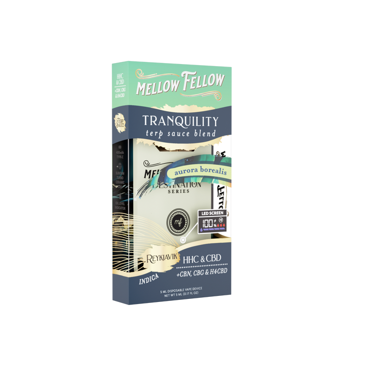 Tranquility Blend - Terp Sauce 5ml Disposable Vape - Aurora Borealis (Indica) - Mellow Fellow