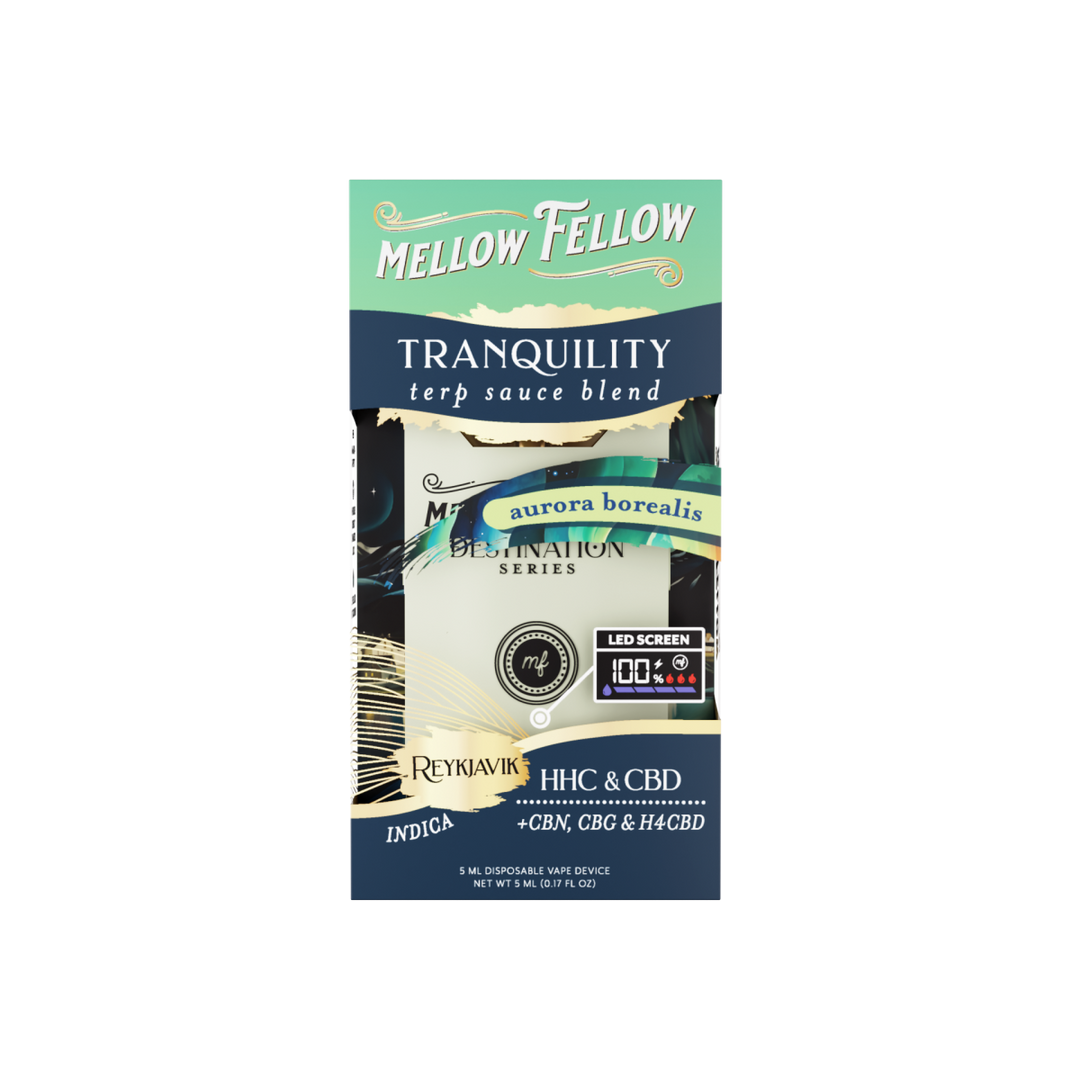 Tranquility Blend - Terp Sauce 5ml Disposable Vape - Aurora Borealis (Indica) - Mellow Fellow