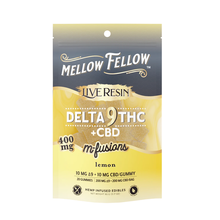 Delta 9 Live Resin Edibles 400mg - Lemon - Mellow Fellow