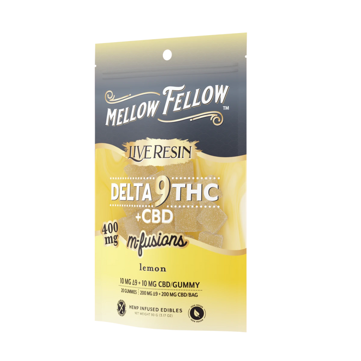 Delta 9 Live Resin Edibles 400mg - Lemon - Mellow Fellow