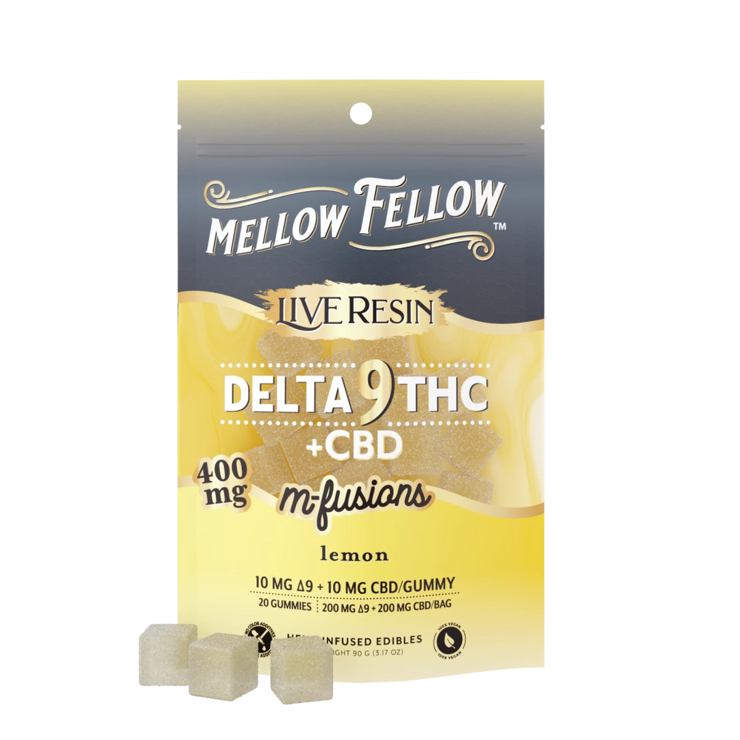 Delta 9 Live Resin Edibles 400mg - Lemon - Mellow Fellow
