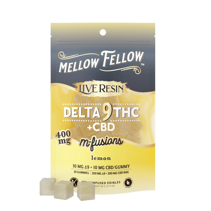Delta 9 Live Resin Edibles 400mg - Lemon - Mellow Fellow