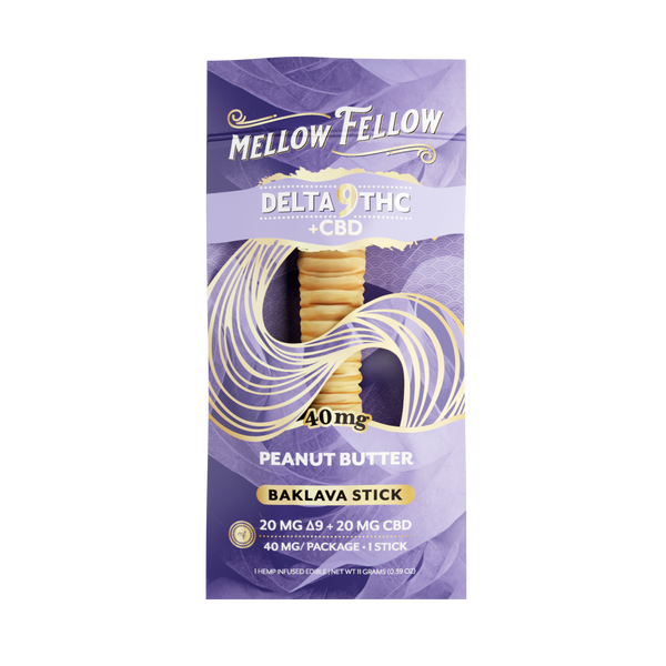 Delta 9 THC + CBD Baklava Sticks - Peanut Butter 40mg