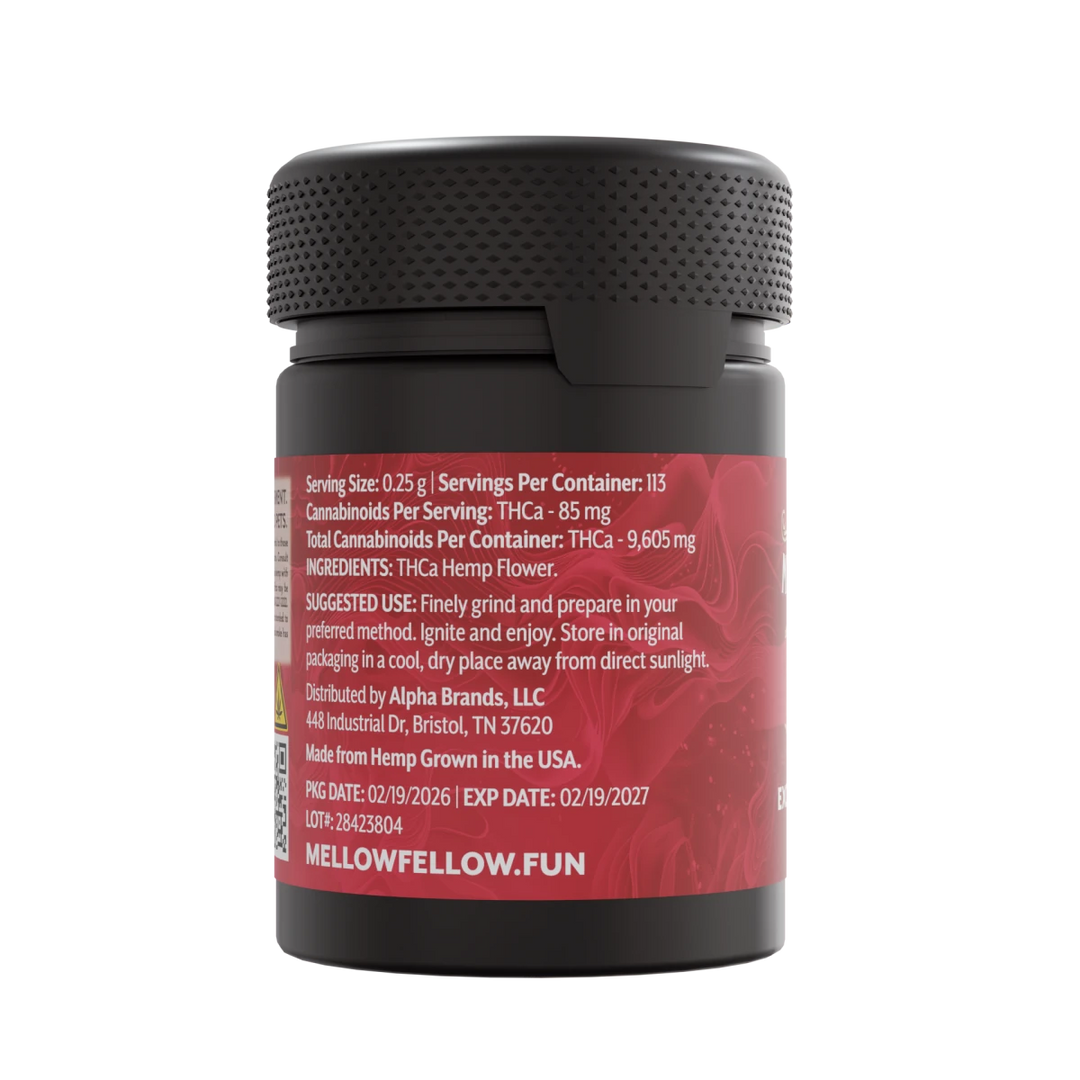 Exotic THCa Flower - 1oz Jars - Trop Cherry (Indica) - Mellow Fellow