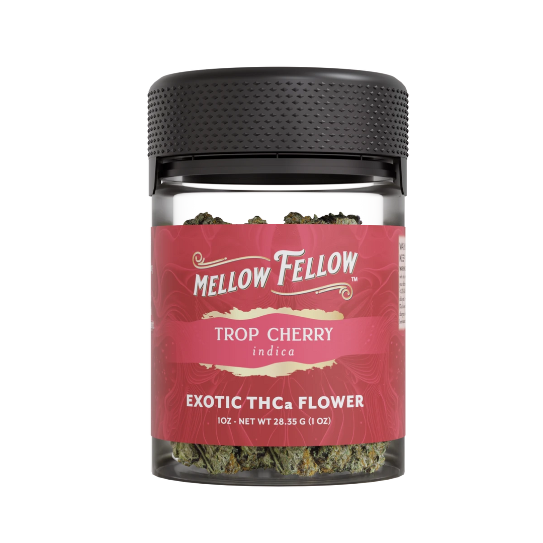 Exotic THCa Flower - 1oz Jars - Trop Cherry (Indica) - Mellow Fellow