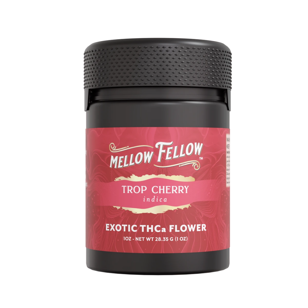 Exotic THCa Flower - 1oz Jars - Trop Cherry (Indica) - Mellow Fellow