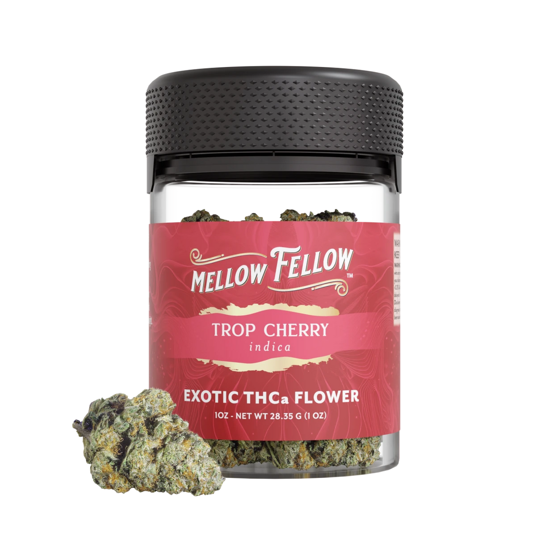 Exotic THCa Flower - 1oz Jars - Trop Cherry (Indica) - Mellow Fellow