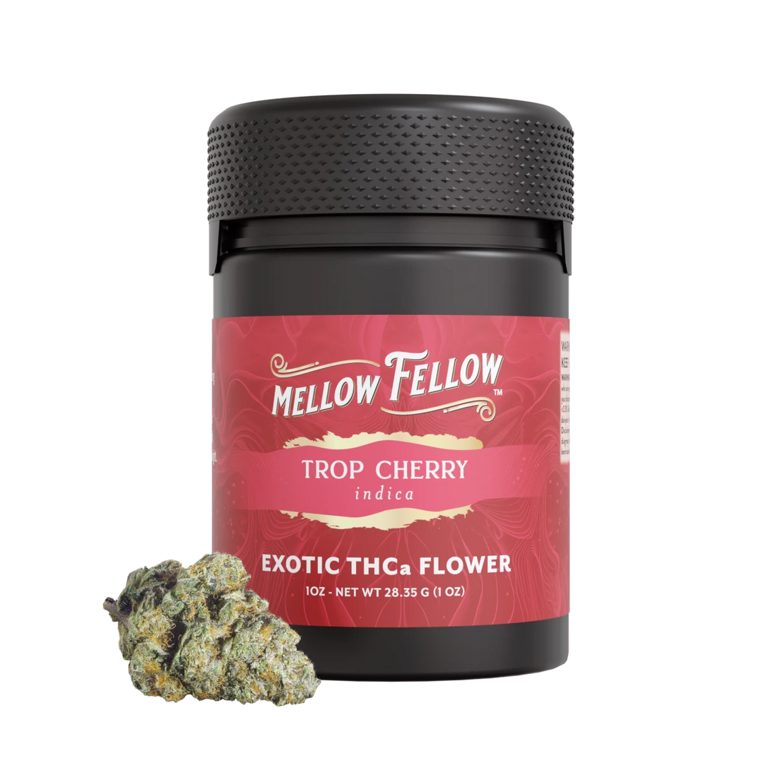 Exotic THCa Flower - 1oz Jars - Trop Cherry (Indica) - Mellow Fellow