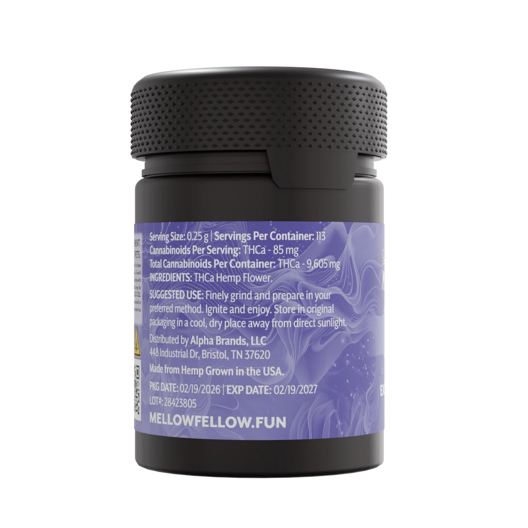 Exotic THCa Flower - 1oz Jars - Willy Wonka (Hybrid) - Mellow Fellow
