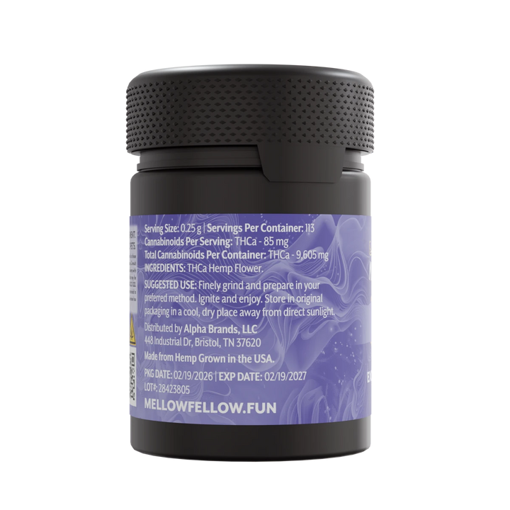 Exotic THCa Flower - 1oz Jars - Willy Wonka (Hybrid) - Mellow Fellow