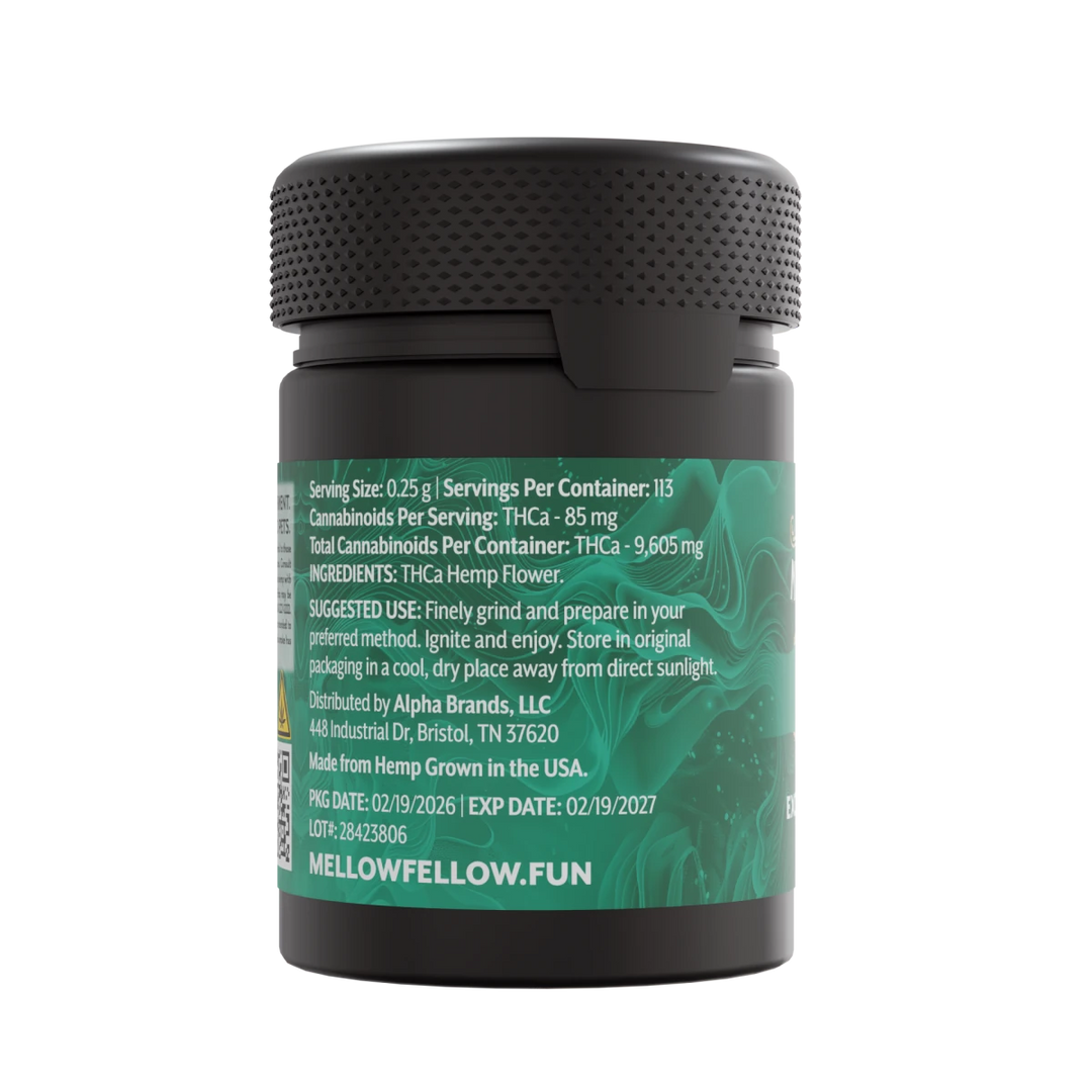 Exotic THCa Flower - 1oz Jars - Z Pie (Sativa) - Mellow Fellow