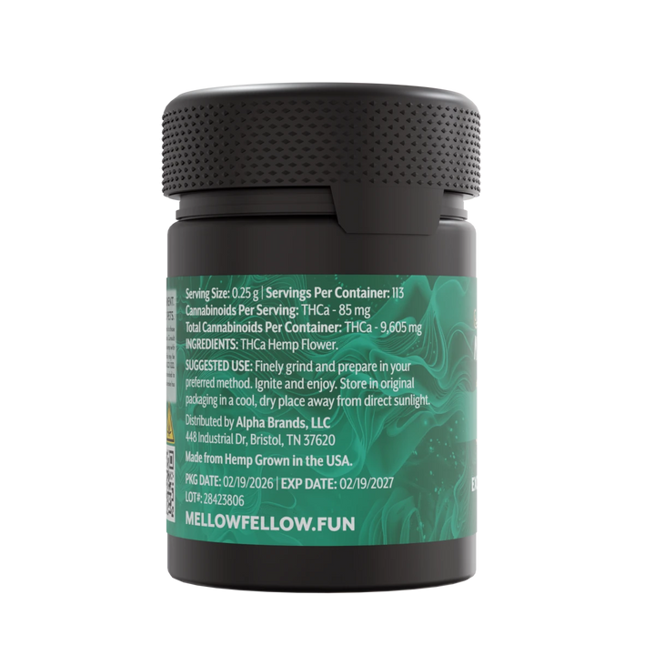 Exotic THCa Flower - 1oz Jars - Z Pie (Sativa) - Mellow Fellow