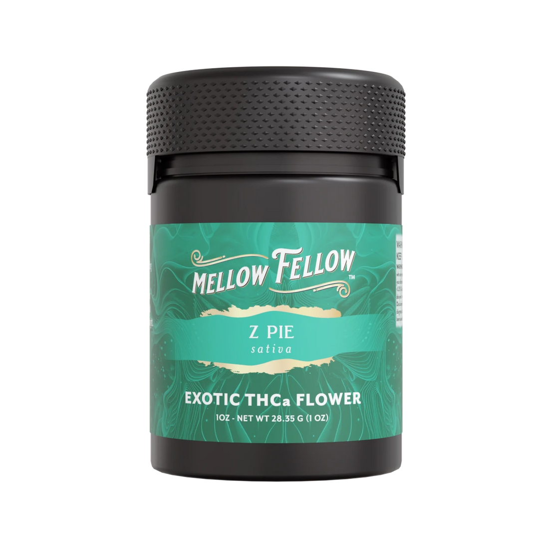 Exotic THCa Flower - 1oz Jars - Z Pie (Sativa) - Mellow Fellow