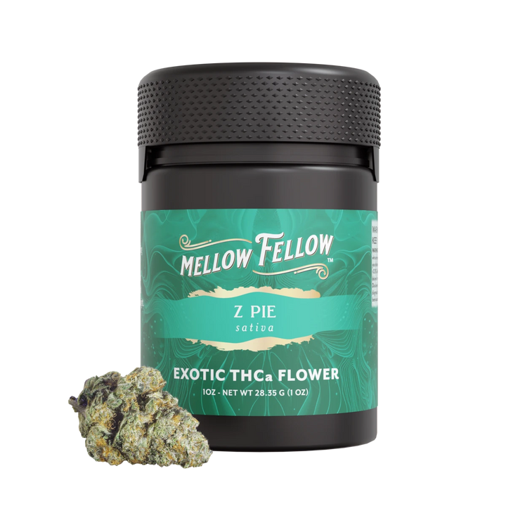 Exotic THCa Flower - 1oz Jars - Z Pie (Sativa) - Mellow Fellow