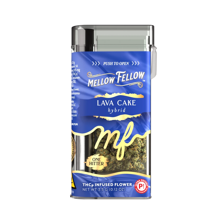 THCp 3.5g Infused Flower + One Hitter - Lava Cake (Hybrid) - Mellow Fellow