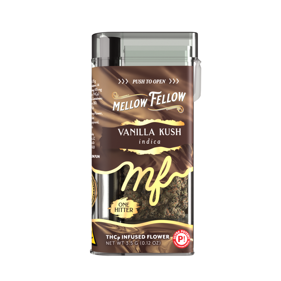 THCp Flower 3.5g Exotic Jar + One Hitter - Vanilla Kush (Indica)