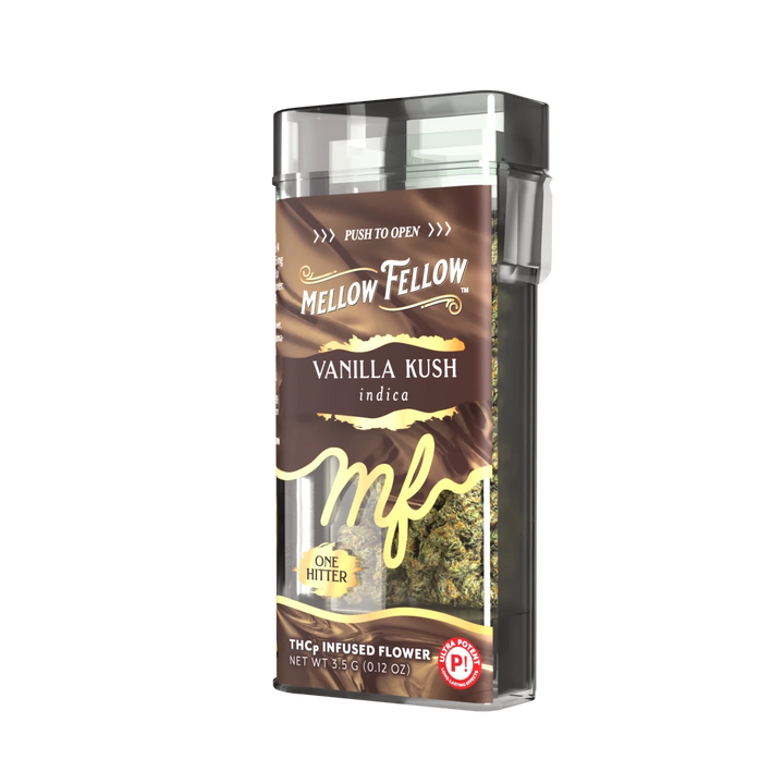 THCp 3.5g Infused Flower + One Hitter - Vanilla Kush (Indica) - Mellow Fellow