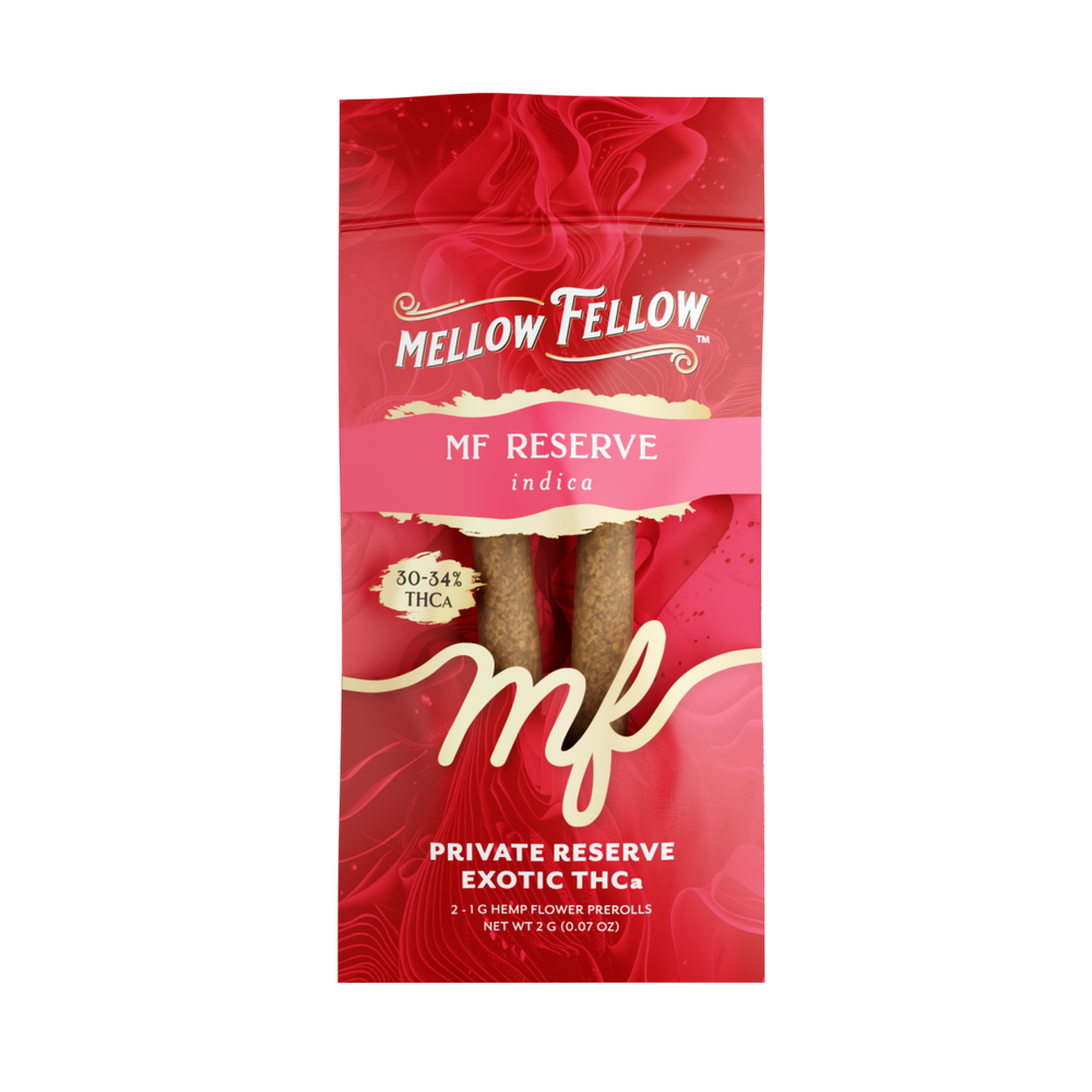 THCa Prerolls - 2 pc 2g Private Reserve Exotic - MF Reserve (Indica) - Mellow Fellow