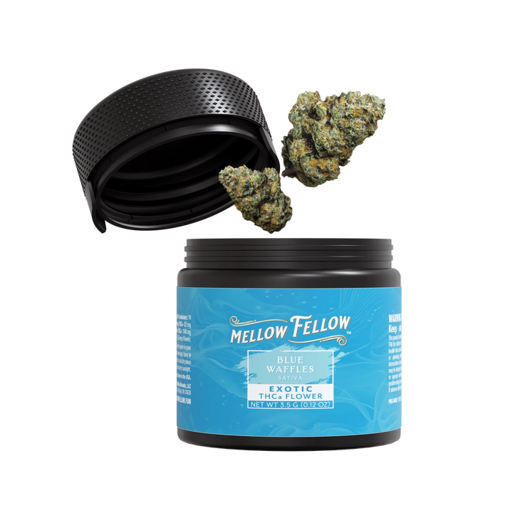 THCa 3.5g Exotic Flower - Blue Waffles (Sativa) - Mellow Fellow
