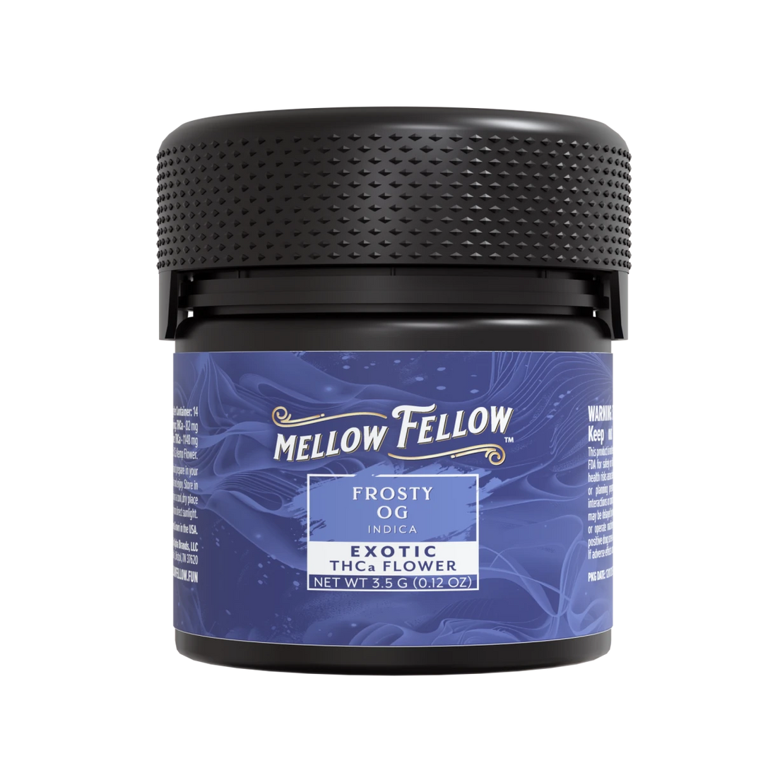 THCa 3.5g Exotic Flower - Frosty OG (Indica) - Mellow Fellow