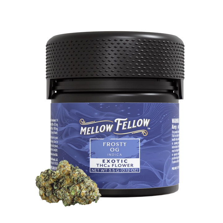 THCa 3.5g Exotic Flower - Frosty OG (Indica) - Mellow Fellow