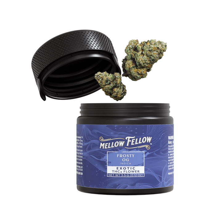 THCa 3.5g Exotic Flower - Frosty OG (Indica) - Mellow Fellow