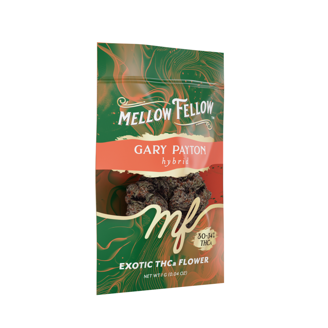 Exotic THCa Flower - 1g Sachets - Gary Payton (Hybrid) - Mellow Fellow