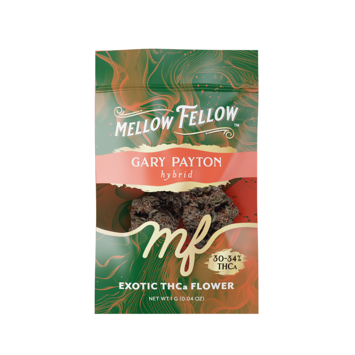 Exotic THCa Flower - 1g Sachets - Gary Payton (Hybrid) - Mellow Fellow
