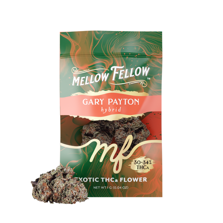 Exotic THCa Flower - 1g Sachets - Gary Payton (Hybrid) - Mellow Fellow