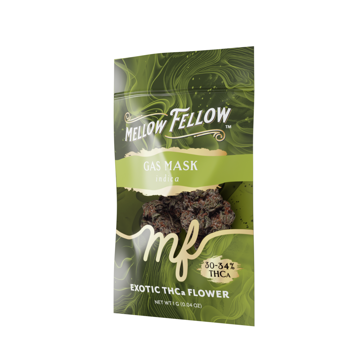 Exotic THCa Flower - 1g Sachets - Gas Mask (Indica) - Mellow Fellow