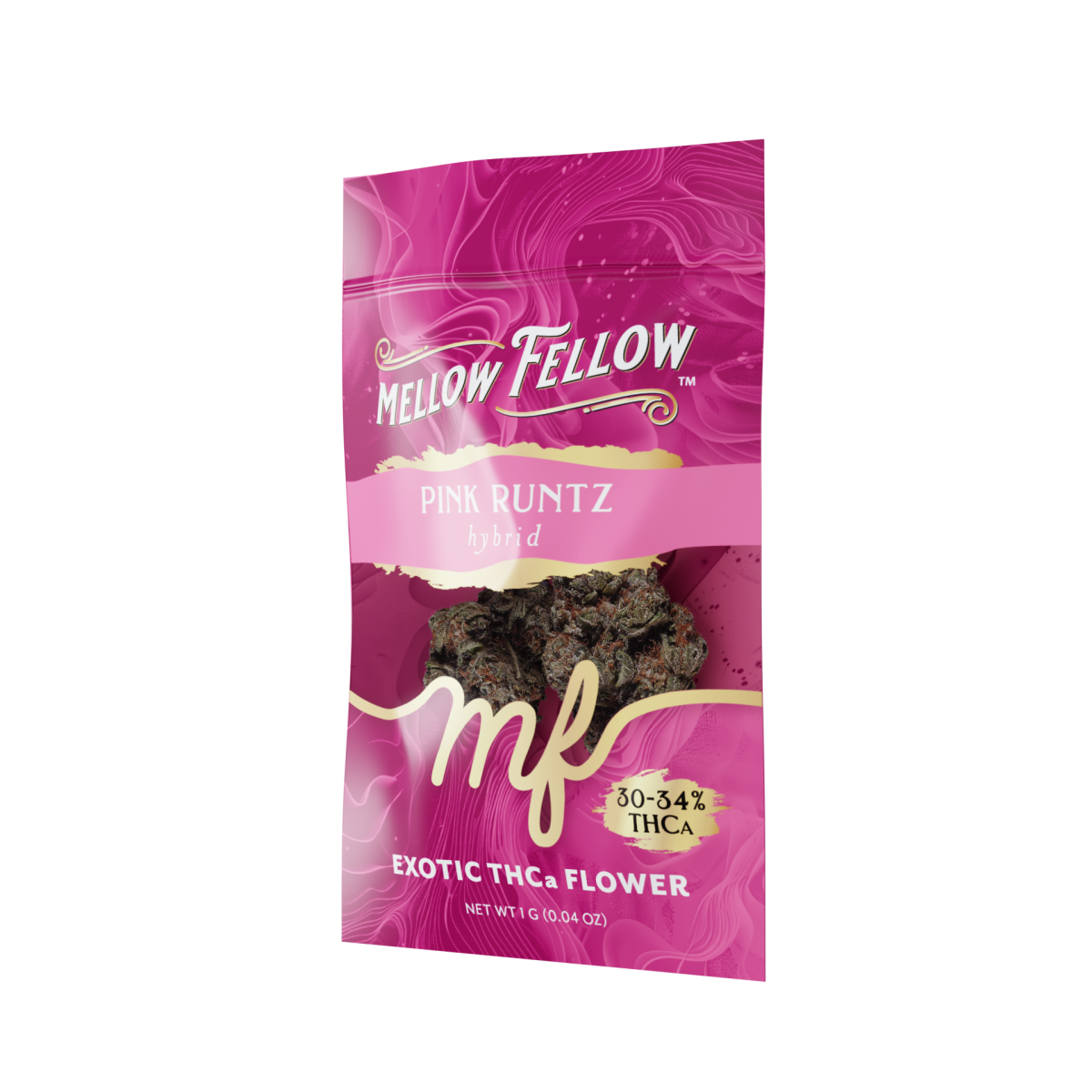 Exotic THCa Flower - 1g Sachets - Pink Runtz (Hybrid) - Mellow Fellow
