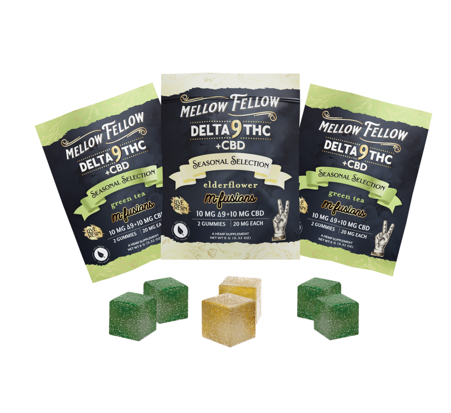 Delta 9 THC & CBD Live Resin - M - Fusions Edibles - Sampler - Mellow Fellow