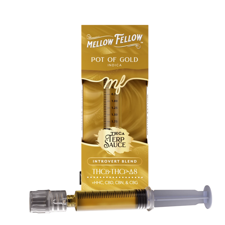 Introvert Blend - Terp Sauce 2ml Syringe - Pot of Gold (Indica) - Mellow Fellow